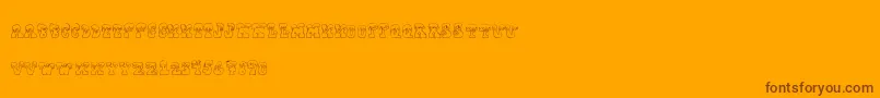 Frostyholiday Font – Brown Fonts on Orange Background