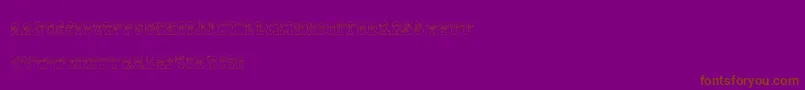 Frostyholiday-Schriftart – Braune Schriften auf violettem Hintergrund