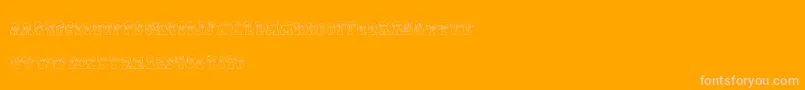 Frostyholiday Font – Pink Fonts on Orange Background