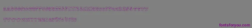 フォントFrostyholiday – 紫色のフォント、灰色の背景