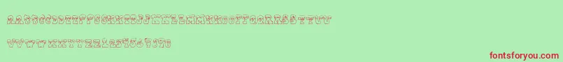 Frostyholiday Font – Red Fonts on Green Background