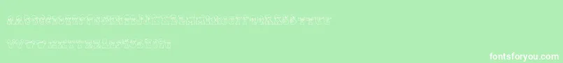 Frostyholiday Font – White Fonts on Green Background