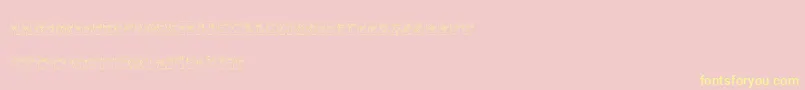 Frostyholiday Font – Yellow Fonts on Pink Background