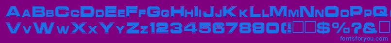 NatalieRegular Font – Blue Fonts on Purple Background