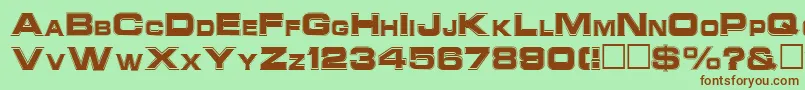 NatalieRegular Font – Brown Fonts on Green Background