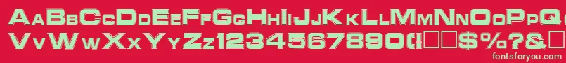 NatalieRegular Font – Green Fonts on Red Background