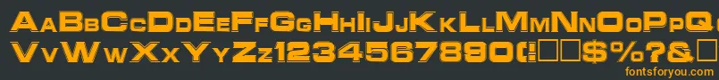 フォントNatalieRegular – 黒い背景にオレンジの文字