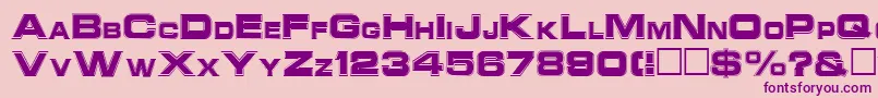 NatalieRegular-Schriftart – Violette Schriften auf rosa Hintergrund