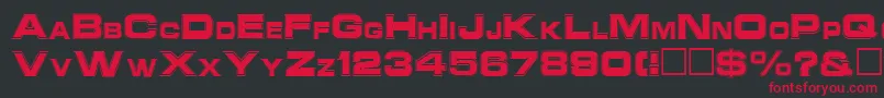 NatalieRegular Font – Red Fonts on Black Background