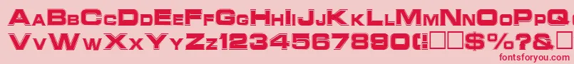 NatalieRegular Font – Red Fonts on Pink Background