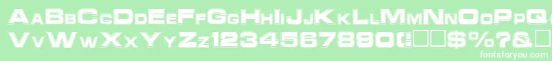 Шрифт NatalieRegular – белые шрифты на зелёном фоне