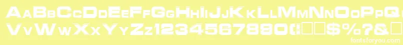 フォントNatalieRegular – 黄色い背景に白い文字