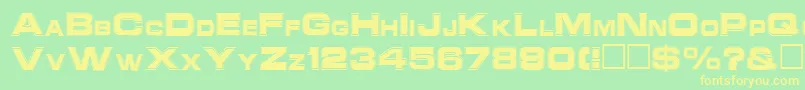 NatalieRegular-Schriftart – Gelbe Schriften auf grünem Hintergrund