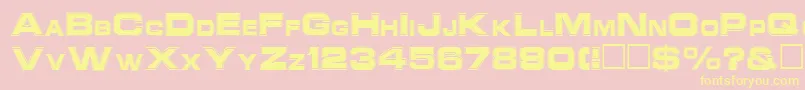 NatalieRegular Font – Yellow Fonts on Pink Background