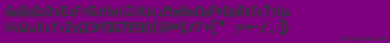 JiMargarita Font – Black Fonts on Purple Background