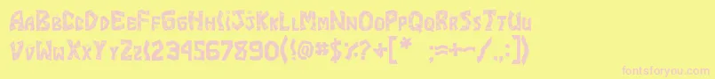 JiMargarita Font – Pink Fonts on Yellow Background