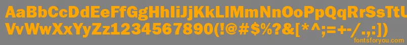 Franklingothheavyatt Font – Orange Fonts on Gray Background