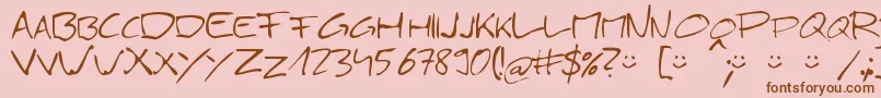 Gesimp21 Font – Brown Fonts on Pink Background