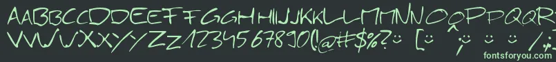 Gesimp21 Font – Green Fonts on Black Background