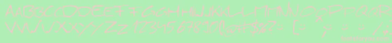 Gesimp21 Font – Pink Fonts on Green Background