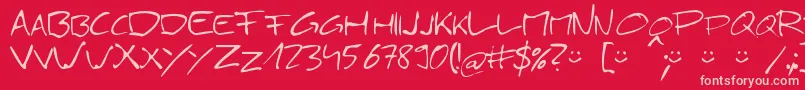 Gesimp21 Font – Pink Fonts on Red Background