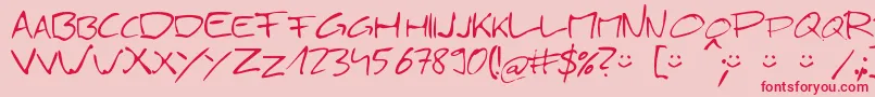 Gesimp21 Font – Red Fonts on Pink Background