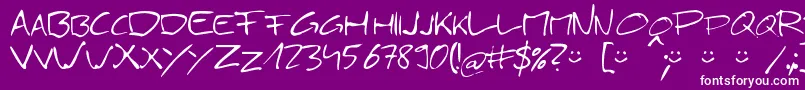 Gesimp21 Font – White Fonts on Purple Background