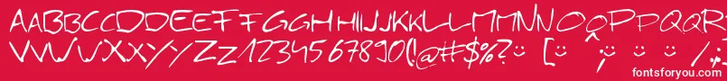 Gesimp21 Font – White Fonts on Red Background