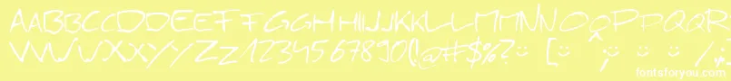 Gesimp21 Font – White Fonts on Yellow Background