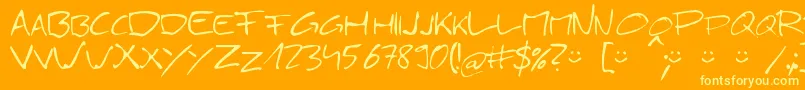 Подробнее о шрифте Gesimp21 Шрифт Gesimp21 – жёлтые шрифты на оранжевом фоне