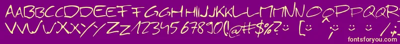 Gesimp21 Font – Yellow Fonts on Purple Background