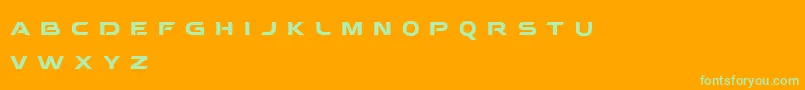 Behatrice Font – Green Fonts on Orange Background