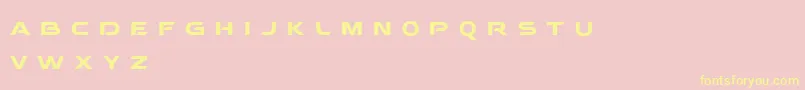 Behatrice-Schriftart – Gelbe Schriften auf rosa Hintergrund
