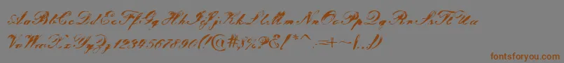 Tragedia Font – Brown Fonts on Gray Background