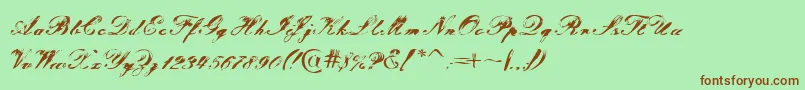 Tragedia Font – Brown Fonts on Green Background