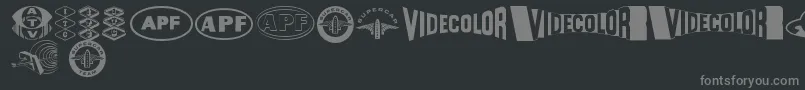 フォントAndersonDings1 – 黒い背景に灰色の文字