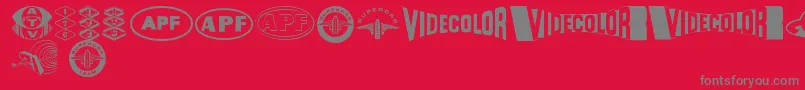 AndersonDings1 Font – Gray Fonts on Red Background