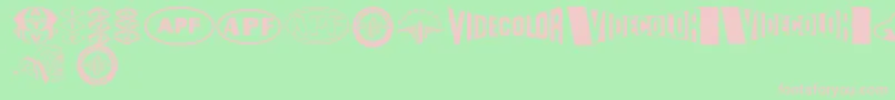 AndersonDings1 Font – Pink Fonts on Green Background