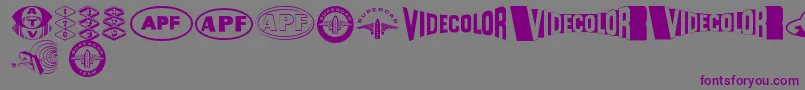 フォントAndersonDings1 – 紫色のフォント、灰色の背景