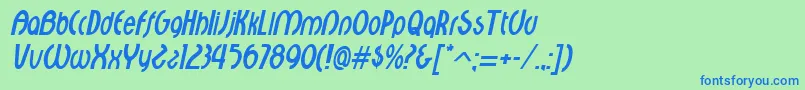 CroixItalic Font – Blue Fonts on Green Background