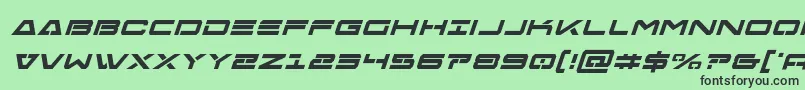Freeagentboldital Font – Black Fonts on Green Background