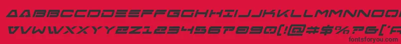 Freeagentboldital Font – Black Fonts on Red Background