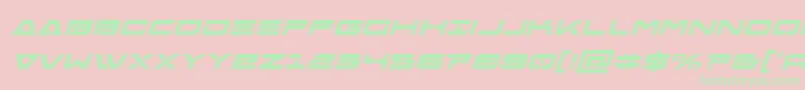 Freeagentboldital-Schriftart – Grüne Schriften auf rosa Hintergrund