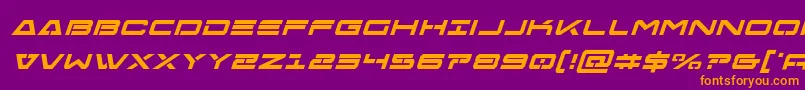 Freeagentboldital-fontti – oranssit fontit violetilla taustalla