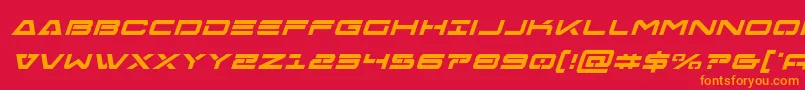 Freeagentboldital Font – Orange Fonts on Red Background