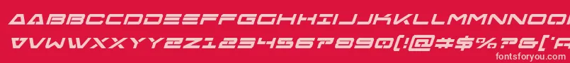 Freeagentboldital Font – Pink Fonts on Red Background