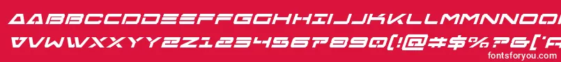 Freeagentboldital Font – White Fonts on Red Background
