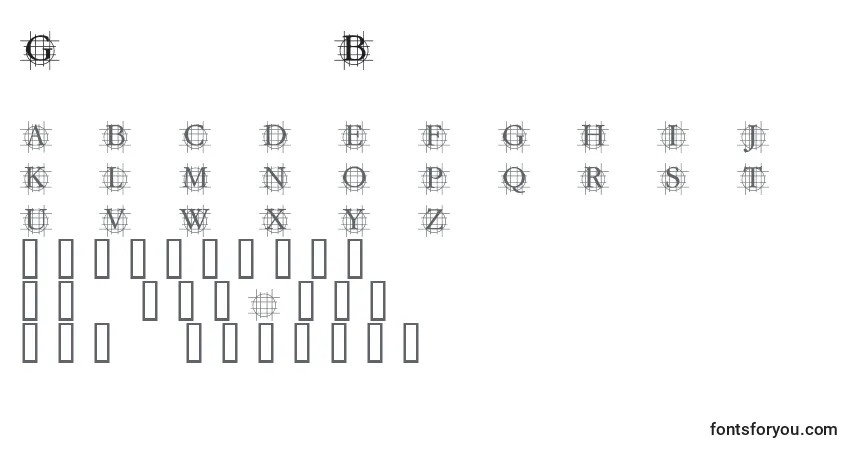 Fuente GrafboldBold - alfabeto, números, caracteres especiales