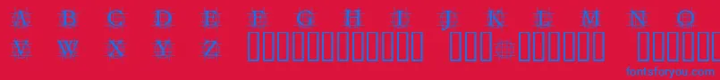GrafboldBold Font – Blue Fonts on Red Background