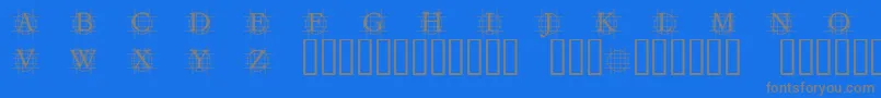 GrafboldBold Font – Gray Fonts on Blue Background